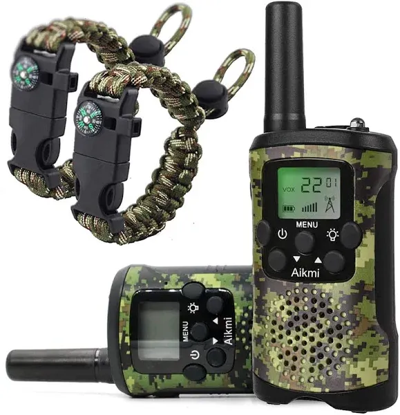 Walkie Talkies for Kids 22 Channel 2 Way Radio 3 Miles Long Range Green Camo 1