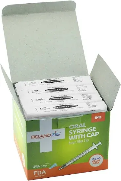 Zig 1ml Syringe with Cap 100 Pack