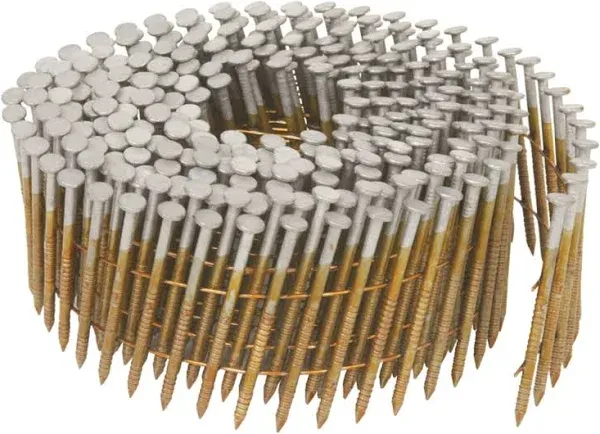 Siding Nails | 2-1/2 In. X 0.092 In. | Collated Wire Coil | Full Round-Head | Ri