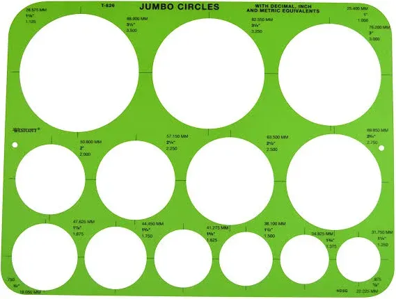 Acme United Westcott Jumbo Circles Geometric Template