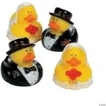 Set of 12 Wedding Rubber Duckies Ducks Bride Groom Marriage