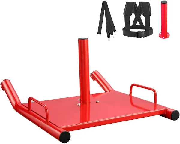 VEVOR Weight Power Pull Sled Fitness Strength Speed Training Sled Steel Red