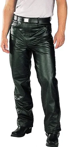 Size 32 NEW w/tag Xelement B7400 Men&#039;s &#039;Classic&#039; Black Fitted Leather Pants