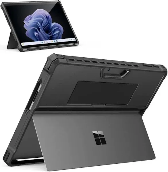  Case Compatible with Microsoft Surface Pro 11, Surface Pro Black Hand Strap