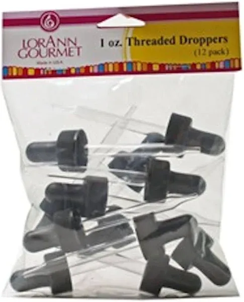 Threaded Droppers for 1 ounce Glass Bottles