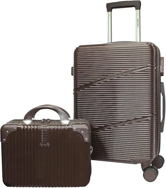 World Traveler Highways 2-Piece Hardside Carry-On Spinner Luggage Set