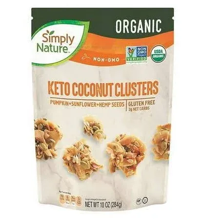 Simply Nature Organic Keto Super Seed Coconut Clusters - 10 oz (283g)