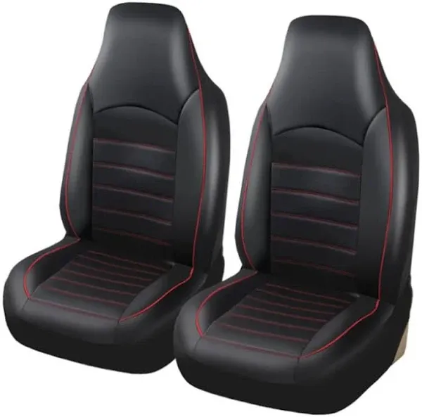 Toyoun Classic Universal PU Leather Car Front Seat Covers