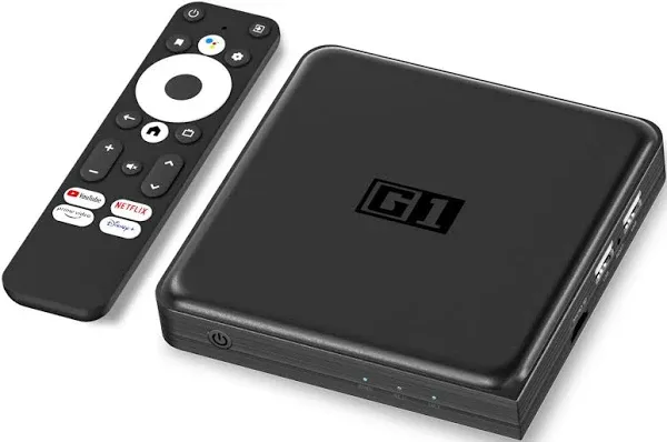 Android 11.0 TV Box 2024 - Streaming Media Box G1 Compatible with Netflix/Google, 4GB+32GB, Smart TV Box support 4K HDR10+, Dolby Vision, AV1, Google Assistant, Chromecast, WiFi 6, BT 5.0, S905x4 Chip