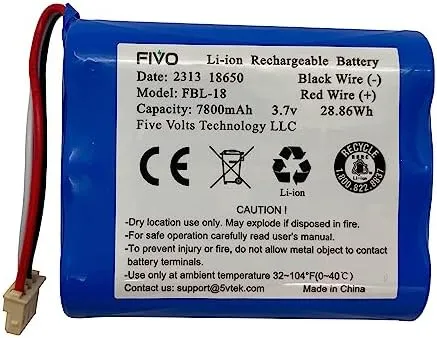 FIVO Battery 300-10186 for ADT Command Smart Security Panel