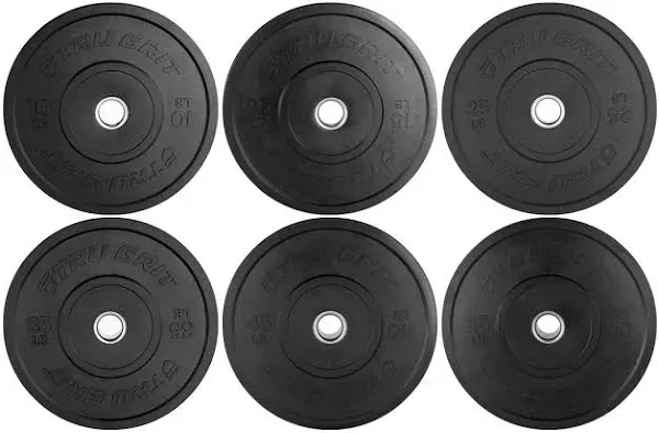 Buy Now Tru Grit Fitness Phantom Elite Black Bumper Plates (Pairs)