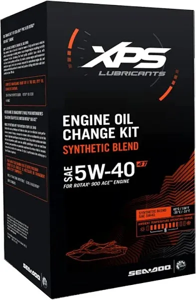 Sea-Doo 4T 5W-40 Synthetic Blend Oil Change Kit for Rotax 900 Ace Engine