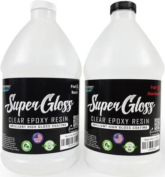 Super Gloss UV Stable Epoxy Resin 1:1 Mixing Ratio for counter and Table Top Coatings