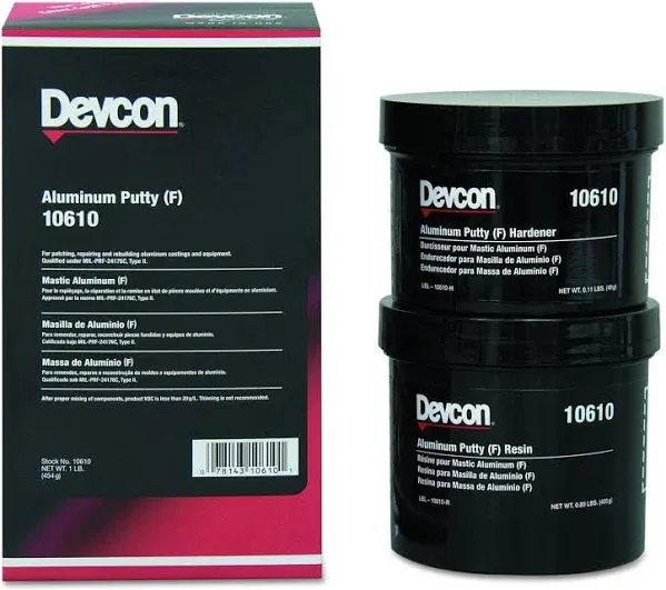 Devcon 10610 Aluminum Repair Plastic Repair Agent for Aluminum Alloy High Temperature Resistant Adhesive