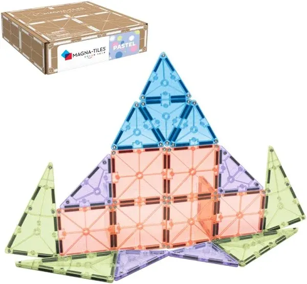 MAGNA-TILES Color Shop Pastel 20-Piece Magnetic Construction Set The Original...