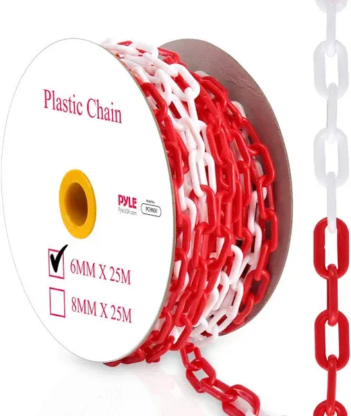 Pyle PCHN31 Safety Chain Barrier Plastic Links