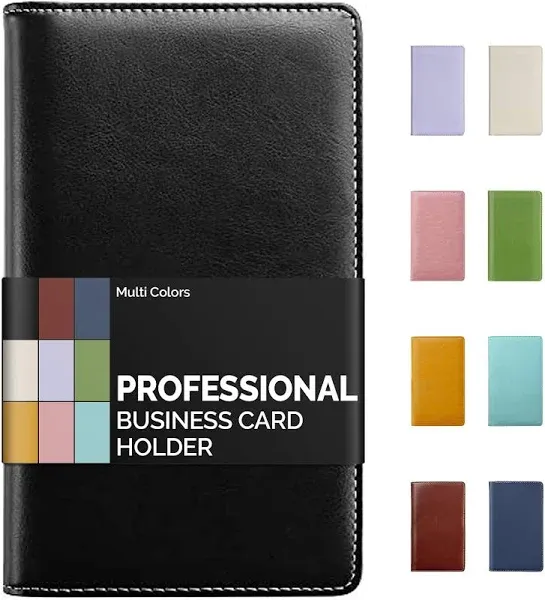 Sooez Leather Professional Business Card Book Holder Organizer