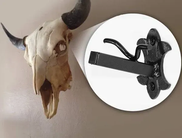 Buffalo Bracket for Large Size Game - 100lbs Capacity Skull Wall Mount - Idea...