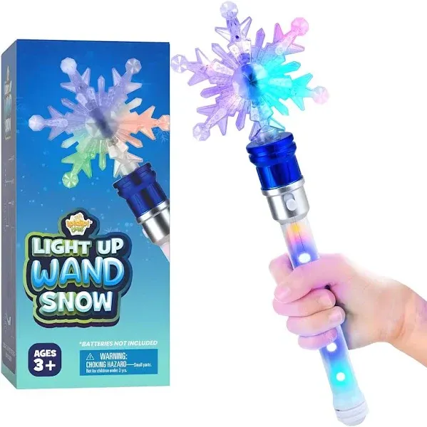 IPIDIPI TOYS Halloween Snowflake Wand - Spinning Light Up Magic Wand Toy for Kids, Princess Fairy Wand, Sensory Toy for Autistic Children - Perfect Halloween Party Favors, Trick or Treating Game