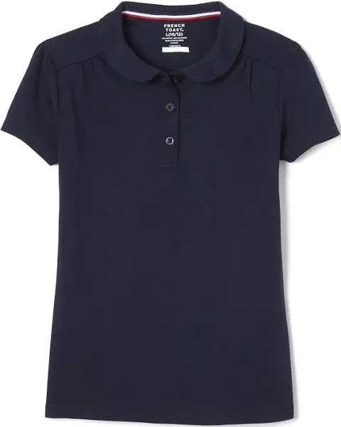 French Toast Girls' Short Sleeve Peter Pan Collar Polo