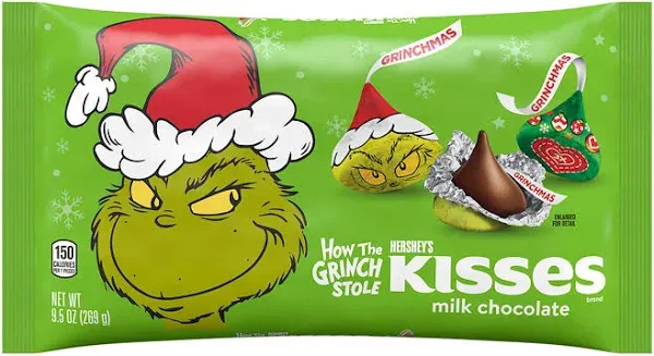 Hershey's Kisses Grinch Milk Chocolate Candy