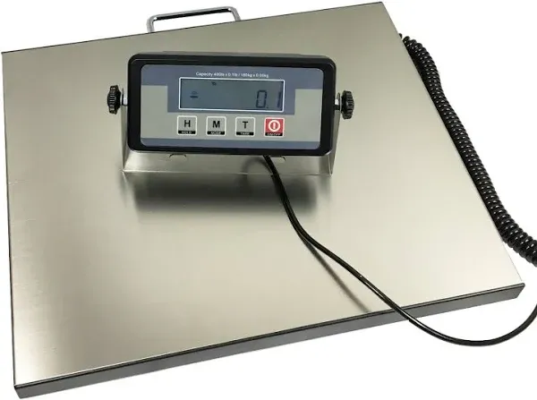 EXTRA LARGE PLATFORM 400lb 22&#034; x 18&#034; STAINLESS STEEL Shipping Scale Postal Bench