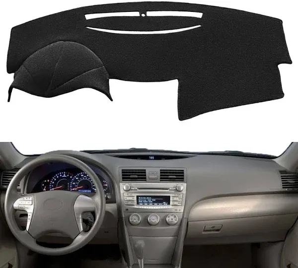 Dashboard Cover Dash Cover Mat Pad Custom Fit for Toyota Camry 2007 2008 2009 2010 2011 (Black) Y27