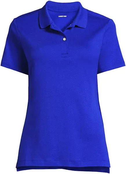 Lands' End Women's Short Sleeve Feminine Fit Interlock Polo Shirt