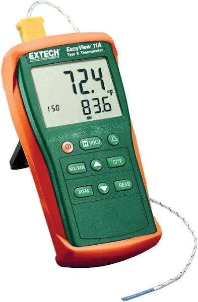 EXTECH EA11A Thermocouple Thermometer,1 Input,Type K 1LYR5 W/ Digital Display 