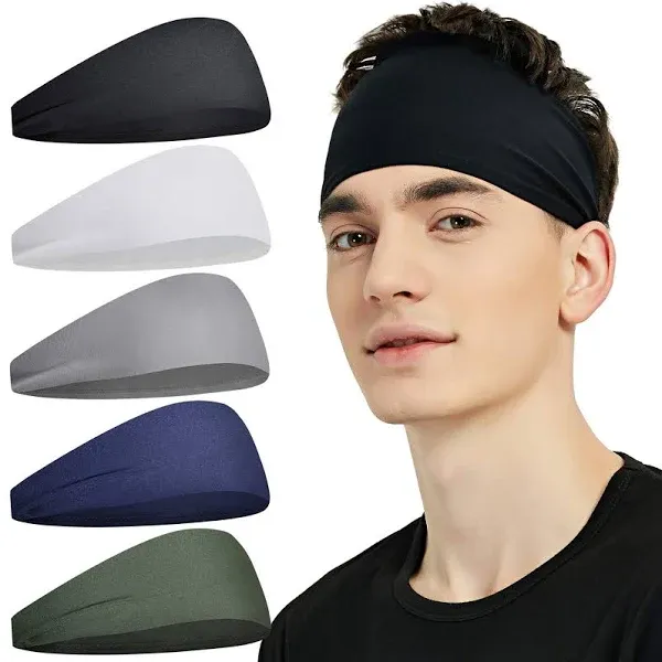 Pilamor Sports Headbands for Men,Moisture Wicking Workout Headband