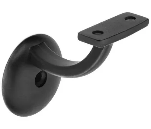 Designers Impressions Flat Black Heavy Duty Handrail Bracket