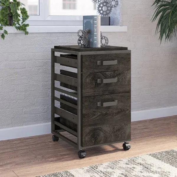 Refinery 3 Drawer Mobile File Cabinet