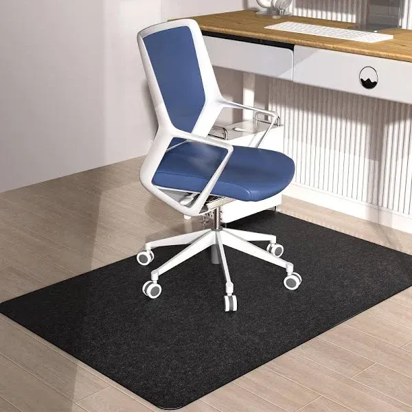 Placoot Office Chair Mat for Hardwood Floor, 55"x35" Computer Chair Mat, Desk Chair Mat, Large Anti-Slip Rubber Bottom Floor Protector for Home Office