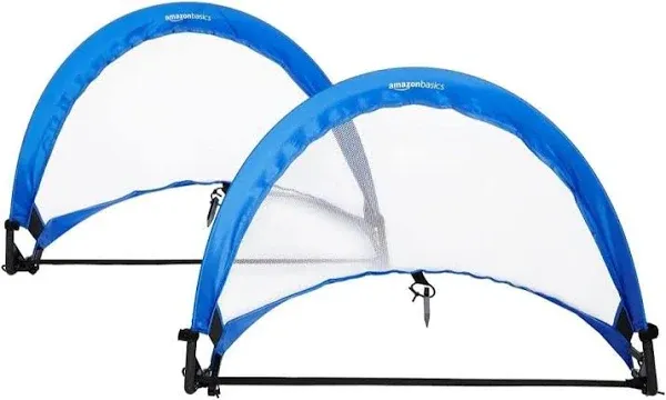 Amazon Basics Portable Pop Up Soccer Goal Set