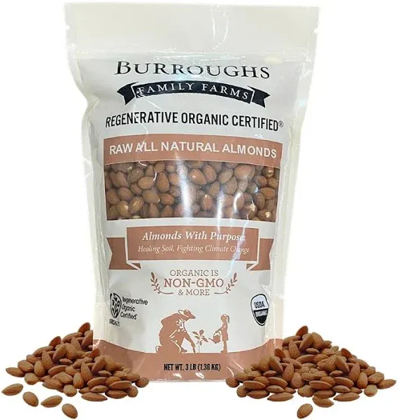 Burroughs Family Farms Regenerative Organic All Natural Almonds Gluten-Free