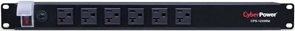 CyberPower CPS1220RM Basic PDU, 100-125V/20A, 12 Outlets, 15ft Power Cord, 1U Rackmount