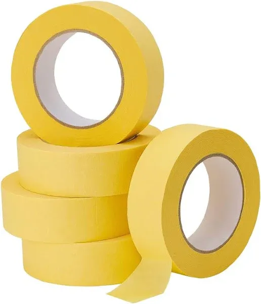 10-Pack Automotive Refinish Masking Tape Yellow 36mm x 55m, Cars Vehicles Aut...