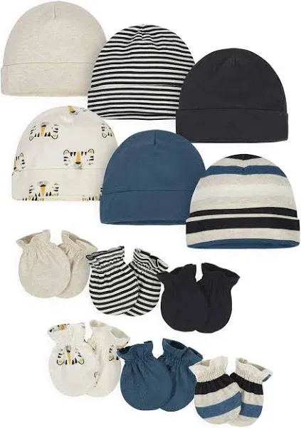 Onesies Brand Baby Boy Cap and Mitten Set