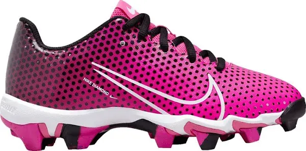 Nike Girls Hyperdiamond 4 Keystone Molded Softball Cleat WHITE|BLACK|WH<wbr/>ITE-5.5