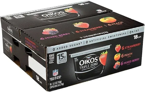 Oikos Triple Zero Blended Greek Nonfat Yogurt