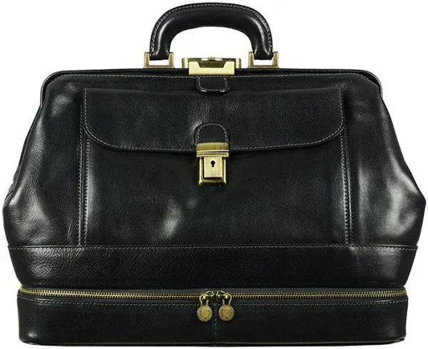 Large Full Grain Italian Leather Doctor Bag - The Master and Margarita