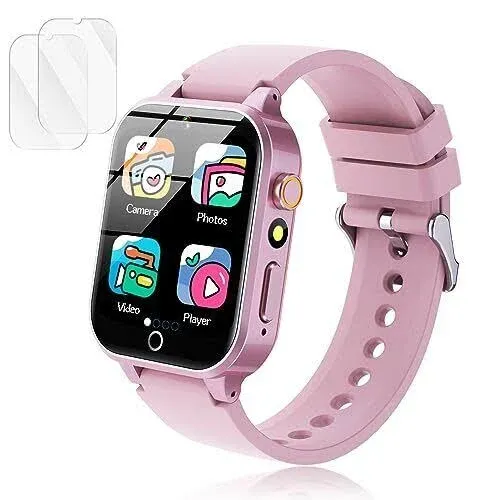 Kids Girl Smart Watch with 2 Screen Protector and 26 Puzzle Games