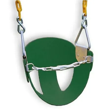 High-Back Half Bucket Toddler Swing - Coated Swing Chains, Fully Assembled