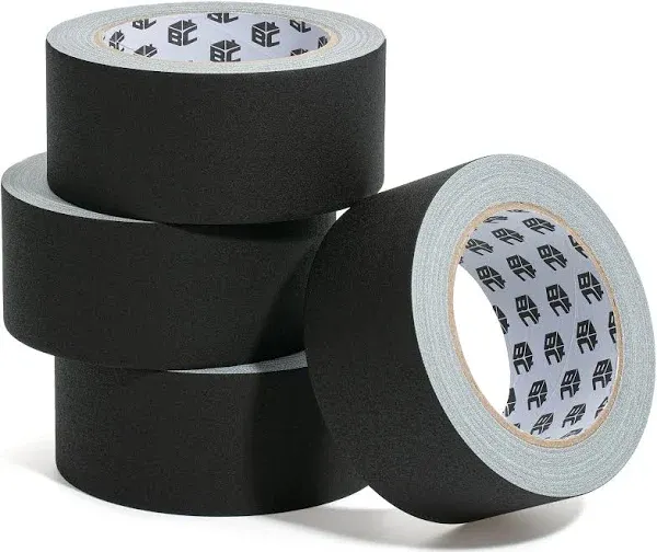 Bates- Gaffers Tape 2 Inch x 23 Yard, 4 Pack, Black Tape, Black Gaff Tape 2 Inch, Black Gaffer Tape 2 Inch, Gaffing Tape, Floor Tape, Gaffers Tapes, Cord Tape, Gaffer's Tape, Stage Tape