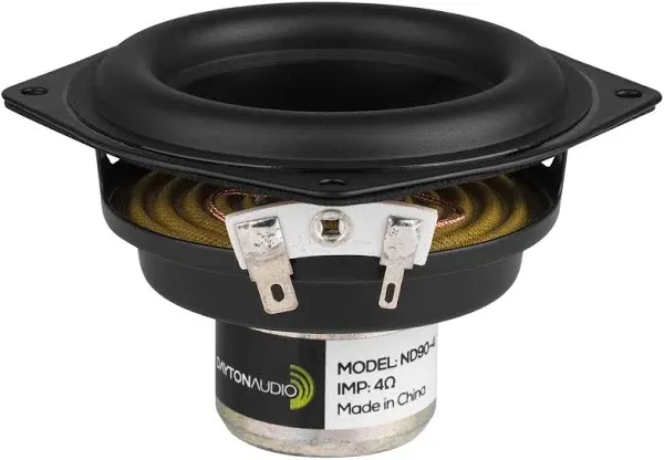 Dayton Audio - ND90-4 - 3-1/2&#034; Aluminum Cone Full-Range Neo Driver - 4 Ohm