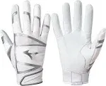 Mizuno 303 Youth Medium Baseball Batting Glove White