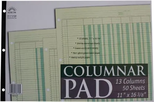 Norcom Columnar Pad 13 Columns 2-Pack