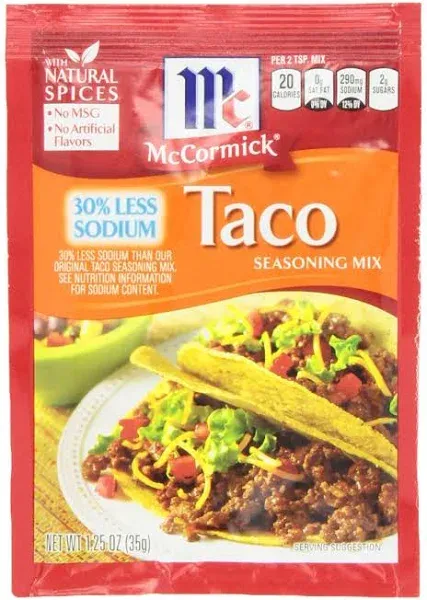 McCormick 30% Less Sodium Taco Seasoning Mix