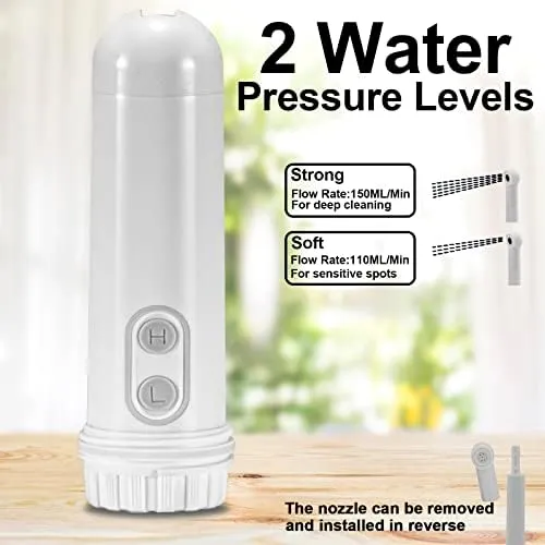 Portable Bidet - Mini Foldable Handheld Personal Travel Bidet With 2 Pressure Options Electric Sprayer Toilet For Personal Hygiene Cleaning/Soothing