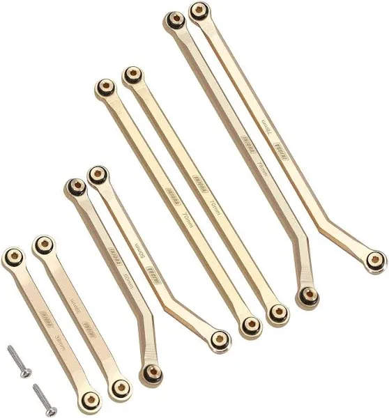 Brass High Clearance Front 4 Links Set 43G Links Set for SCX24 Gladiator Dodge P